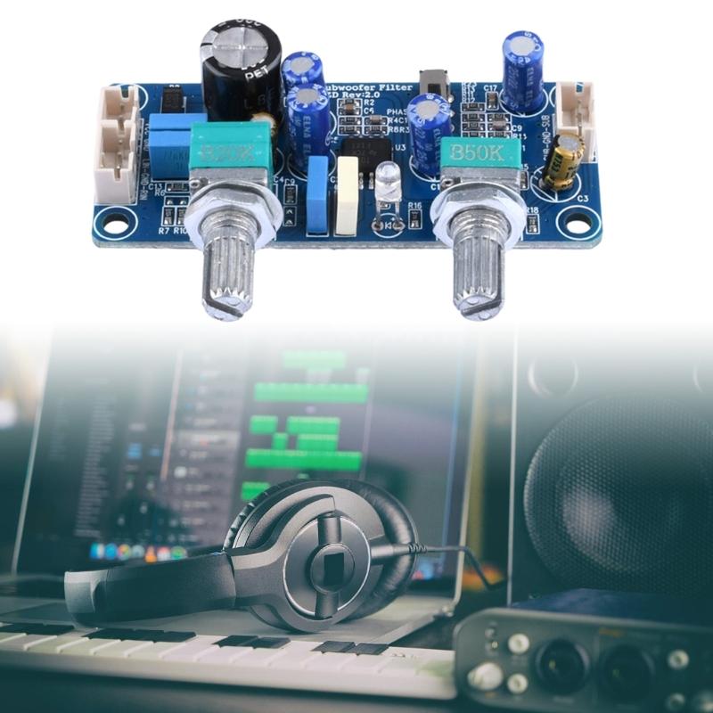 Low Pass Filter Bass Subwoofer Pre-AMP Amplifier Board Featuring NE5532 Chip And Adjustable Tone For Amplifiers