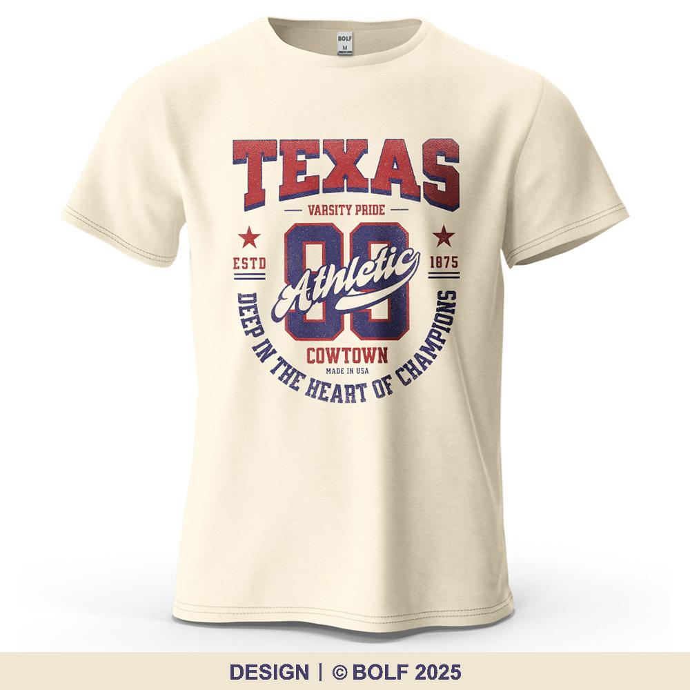 T-shirt Imprimé pour Homme TEXAS VARSITY PRIDE T-shirts Graphiques Vintage Oversize pour Femmes Hauts T-shirts Streetwear Décontracté