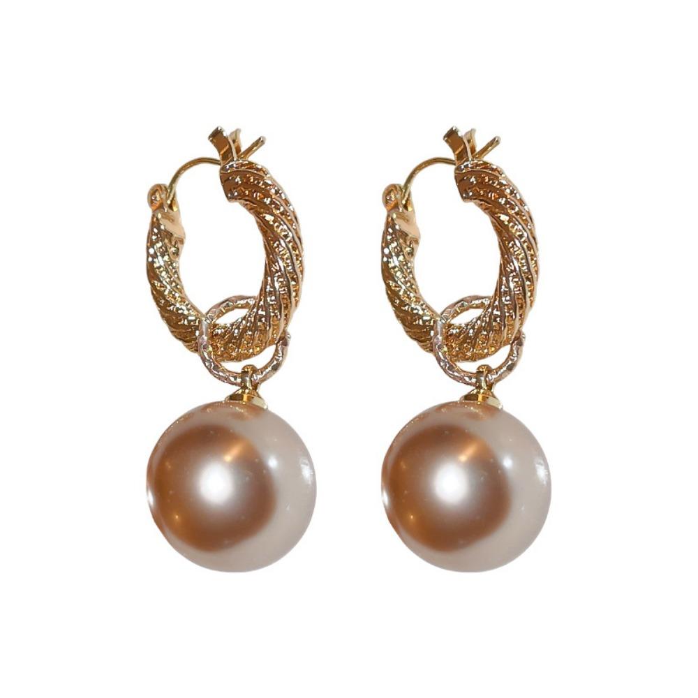 

Серьги French Light Luxury Large Pearl Серьги Retro Temperament
