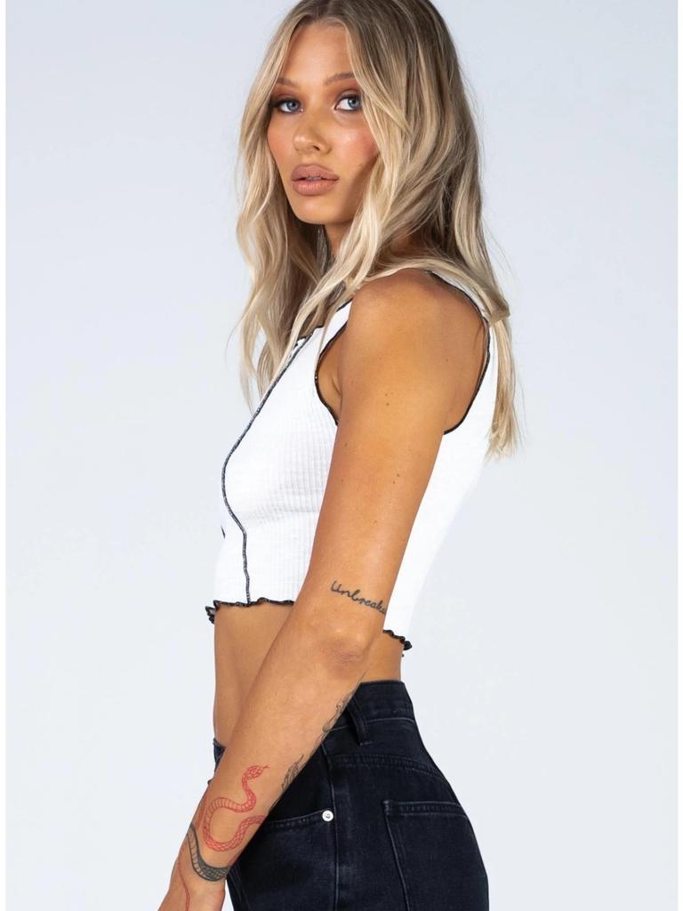 Ležérní tílko Halter Crop Tops Ženy Léto Camis Kontrastní barva Košilka Módní Trubka Dámská zkrácená vesta bez rukávů