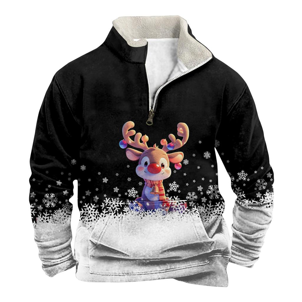 Spring And Men's Standing Collar Sweatshirt Is Outdoor Casual Sweaters Tops