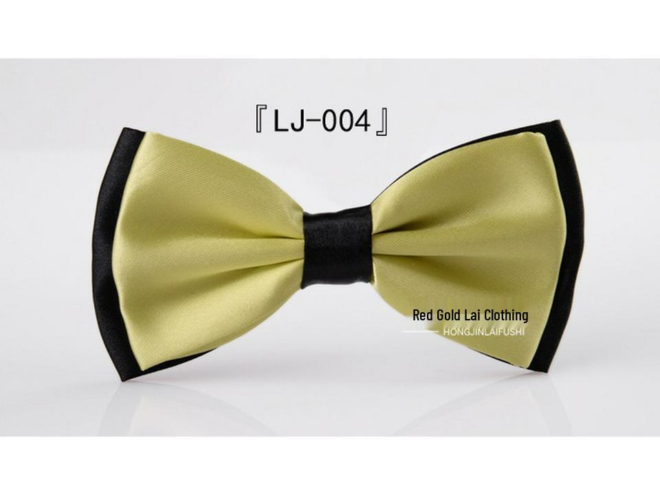 Men's Korean Style Color Block Bow Tie - Custom Business Casual & Formal Fashion Accessory