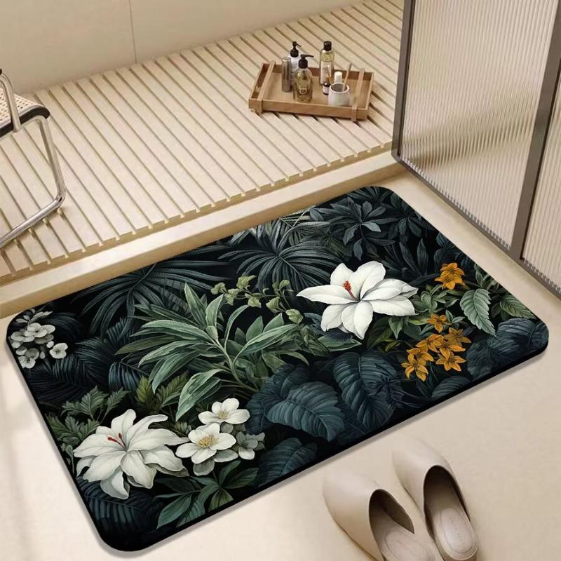 Bathroom door absorbent soft floor mat Diatom quick drying toilet non-slip toilet toilet foot mat