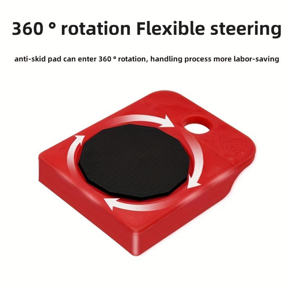 Furniture Lift Kit 5-Piece- Easy Move and Slide Tool with 360° Rotating Pads, Ideal for Rearranging Living Spaces