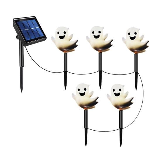 Solar Halloween Ghost Pathway Light IP44 Waterproof Weather-Resistant Auto On/Off