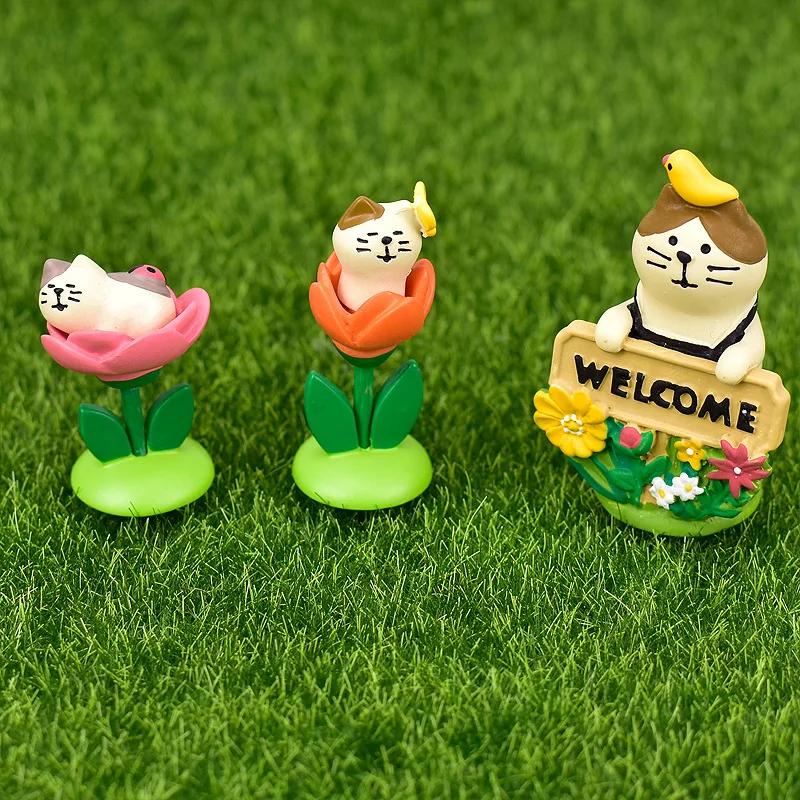 Zakka Japan See-saw Cat Dollhouse Office Decoration Bookshelf Ornaments Scene Shooting Props Resin Craft Toys Collectible Gifts