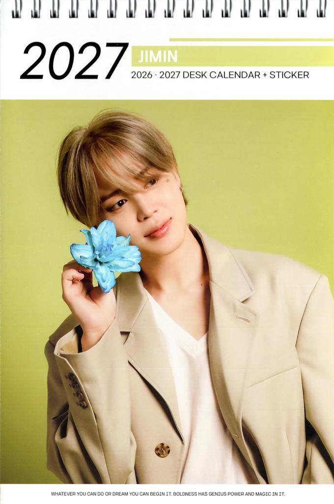 Jimin Desk Calendar Stickers BTS Merchandise (Photobook Calendar) 2026-2027 (2-Year Edition) + [12-Piece Set] K-POP (2026)