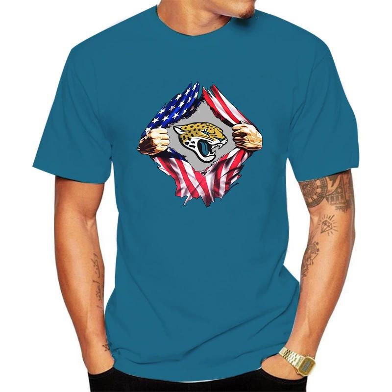 Football T Shirt Men Cotton Print American Flag Crack Graphic Short Sleeve Tees NFL Team Fan Casual Sports Tops Summer O-Neck Daily Wear Shirts