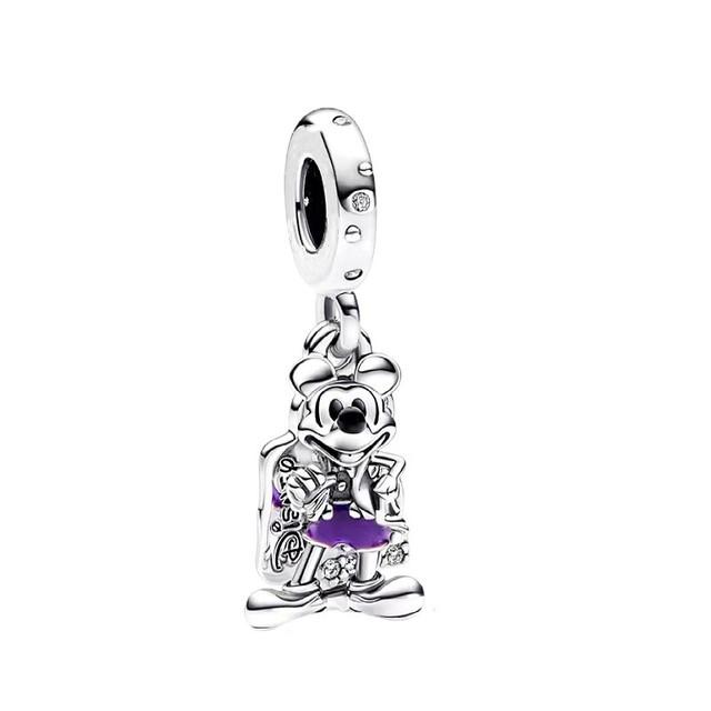 Miedziany Miniso Snoopy Mickey Castle Donald Duck Daisy Duck zawieszki koraliki pasujące do oryginalnej bransoletki DIY biżuteria