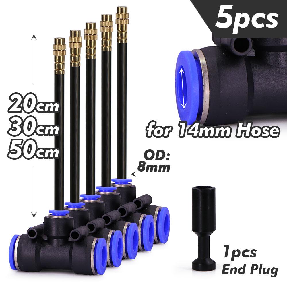 20/30/50cm 360° Bend Misting Nozzle Adjustable Sprayer Outdoor Garden Irrigation Watering Sprinklers 6-16mm Tube Quick Connect