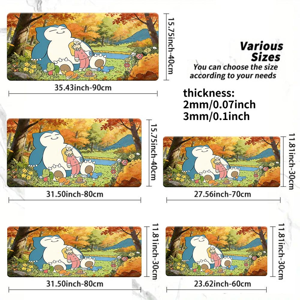 Snorlax Friends TCG Playmat NonSlip Washable Gaming Mat 30x80x0.2cm