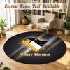 Round Rug Custom NamePittsburgh Penguins Pattern Non Slip Carpet Home Floor Decor
