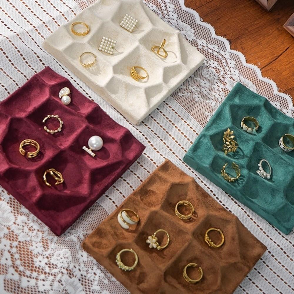 Cloth Ring Earrings Display Plate Light Luxury Jewelry Shop Counter Accessory Women