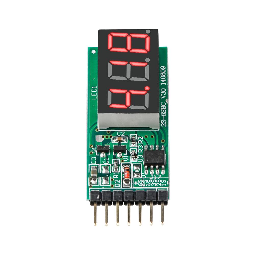 2S-6S  7.4V-22.2V Digital LED Voltage Battery Meter Tester Indicator Battery Power Indicator Display