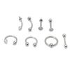 European and American Style Stainless Steel Nose Ring and Stud Earrings for Body Piercing