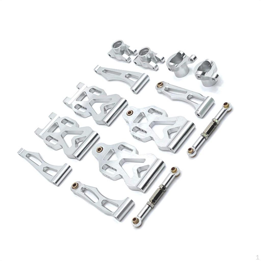 RC Car Upgrade Kit Aluminum Chassis Support Arms Metal for Hobbyists Black