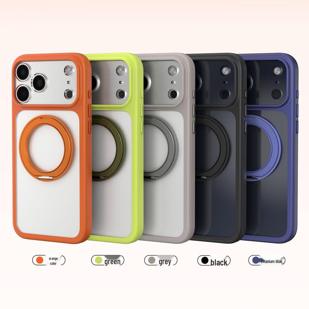 Compatible with Apple iPhone 17 Pro Max: Rotating Magnetic Phone Case, Anti-Yellowing, High-End Transparency for iPhone 16 & 15