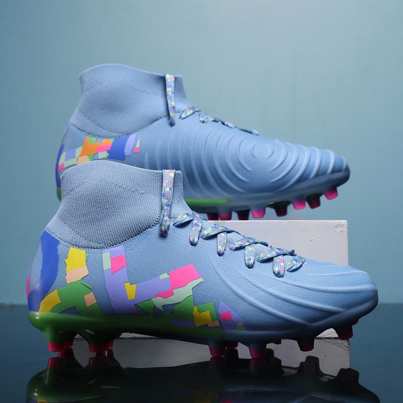 Teen Student Outdoor Sneakers Middle and Older Children's Soccer Shoes AG Long Nails TF Shredded Nails Training Shoes Men