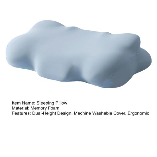 Ergonomic Memory Foam Pillow Pillow Contour with Machine Washable Cervical Pillow Neck Support Pillowcase for Side