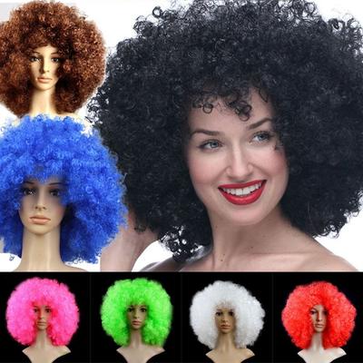 Party Props Clown Cosplay Children/Adults Dressing Colorful Wigs Curly Hair Black Afro Curly Wig