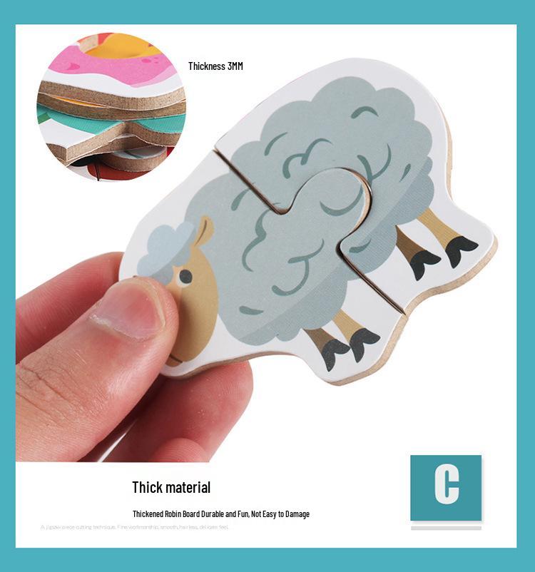 Kids' Early Learning Puzzle Set: Animal, Vegetable & Transport Cognitive Toy