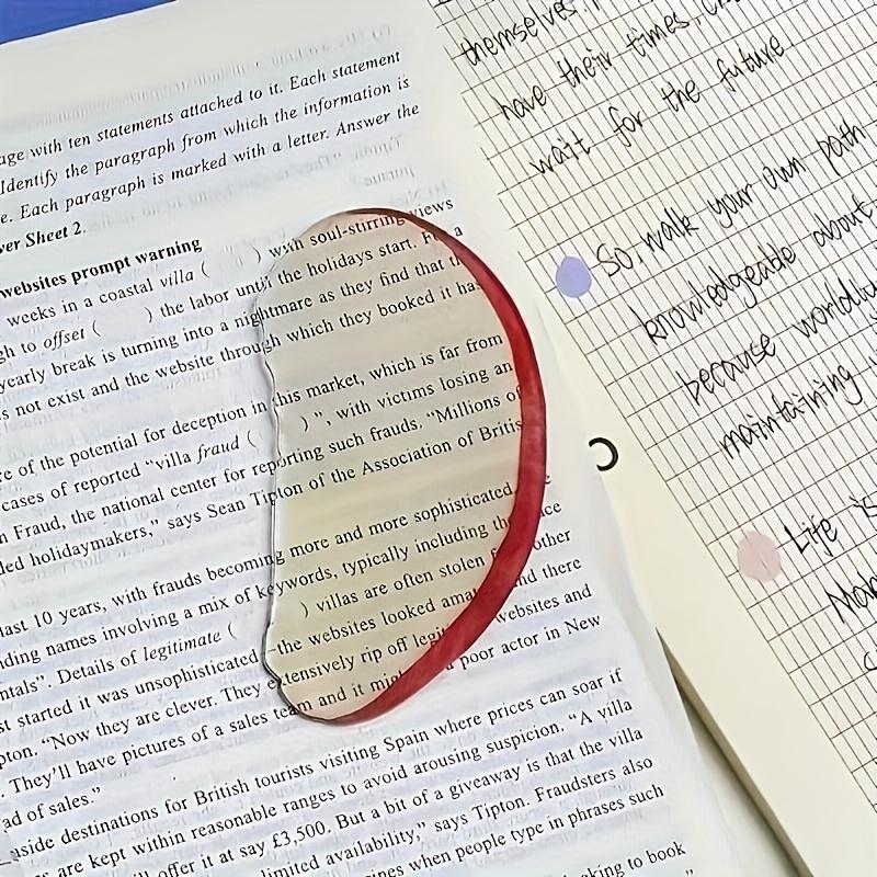 Transparent Fruit Slice Bookmarks PVC Watermelon Lemon Apple Design Durable Page Marker for Books Journals Office Classroom Gift