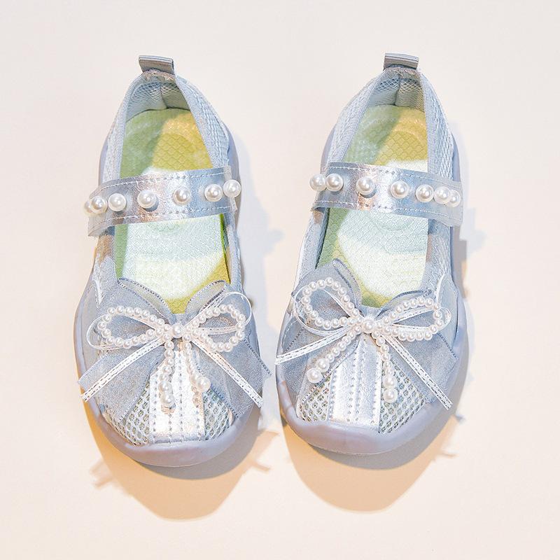 2026 Stylish Girls Bow Beach Sandals - Hollow Mesh Princess Shoes for Summer 28