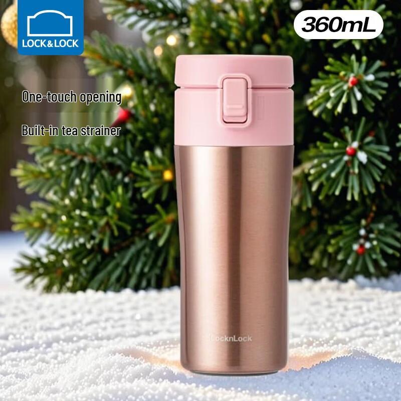 LOCK&LOCK Gilded Flip-Top Insulated Mug