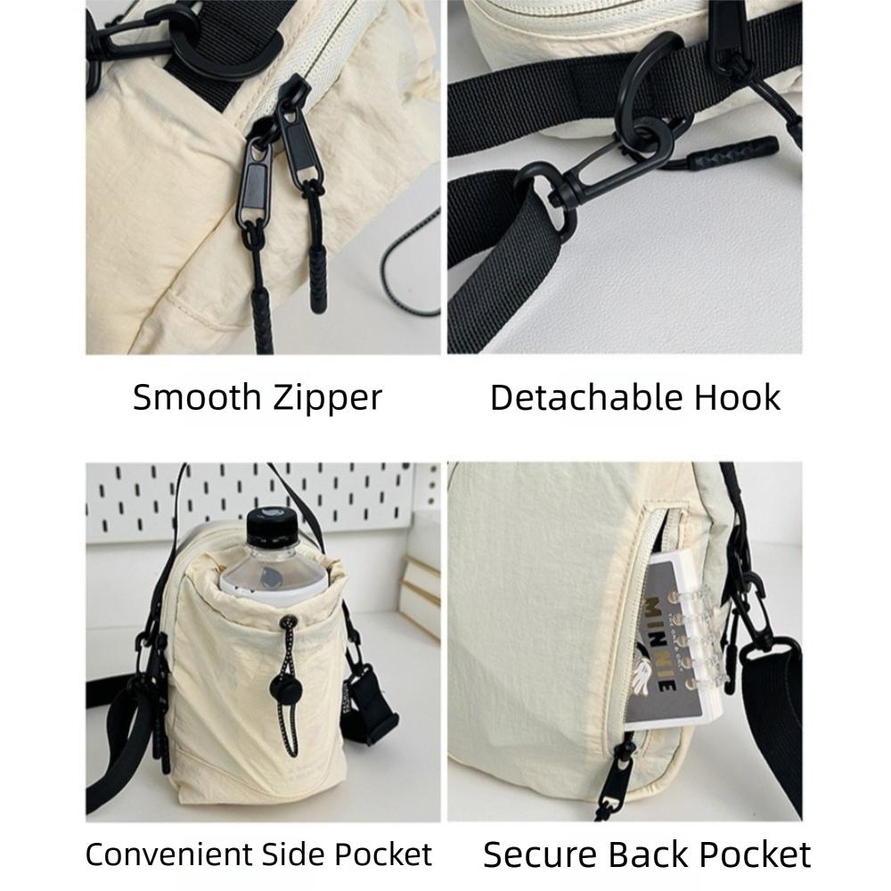 Quick Drying Portable Shoulder Bags Small Size Sport Design Nylon Waterproof Bag Adjustable Strap Casual Style Crossbody Bag