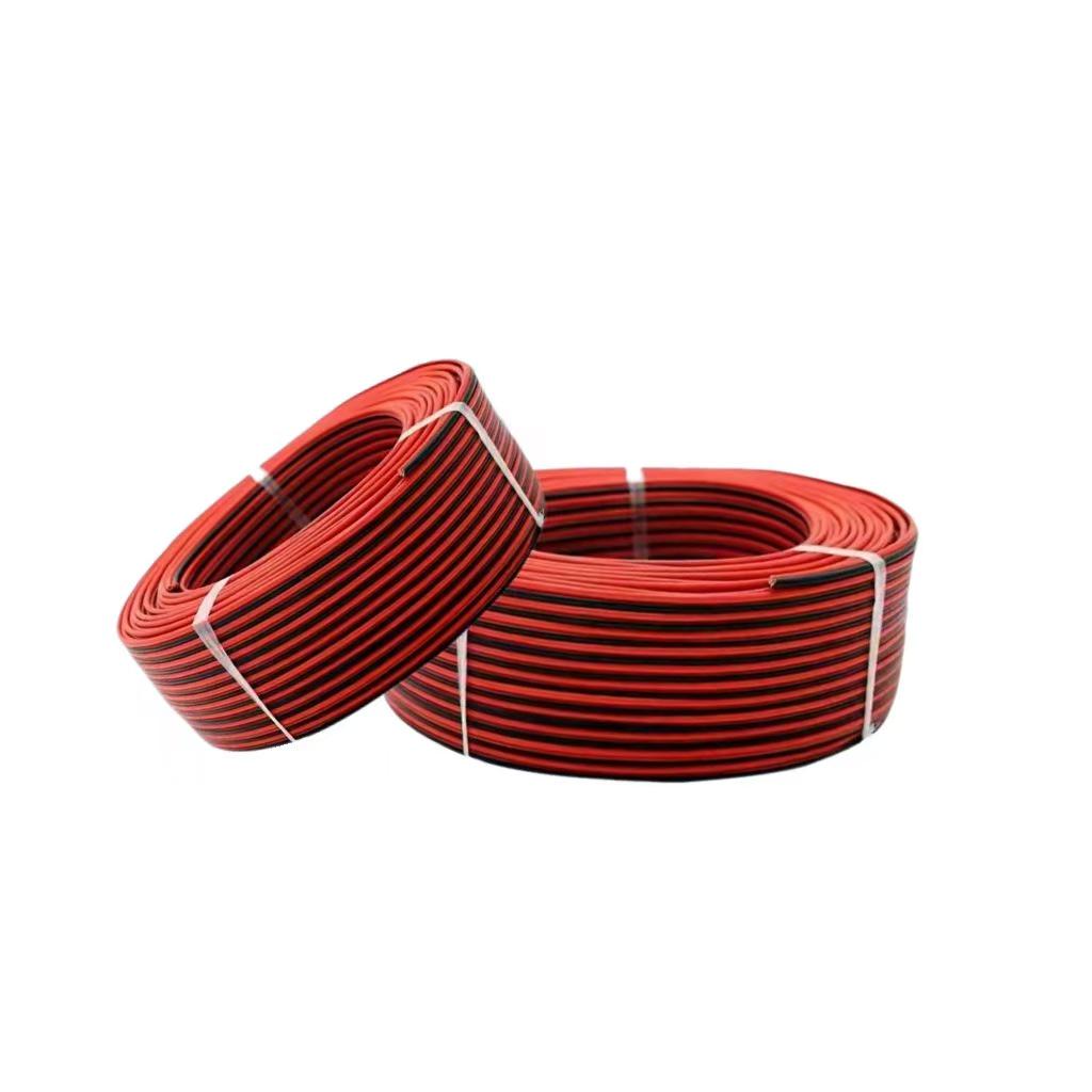 12V Dual-Core Red & Black Speaker/Light Wire for Home Audio