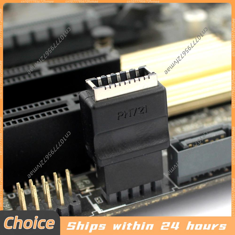 Motherboard USB 2.0 9-Pin To Type-E Front Panel Header Extension Adapter Male To Female Adapter for Desktop PC Motherboard