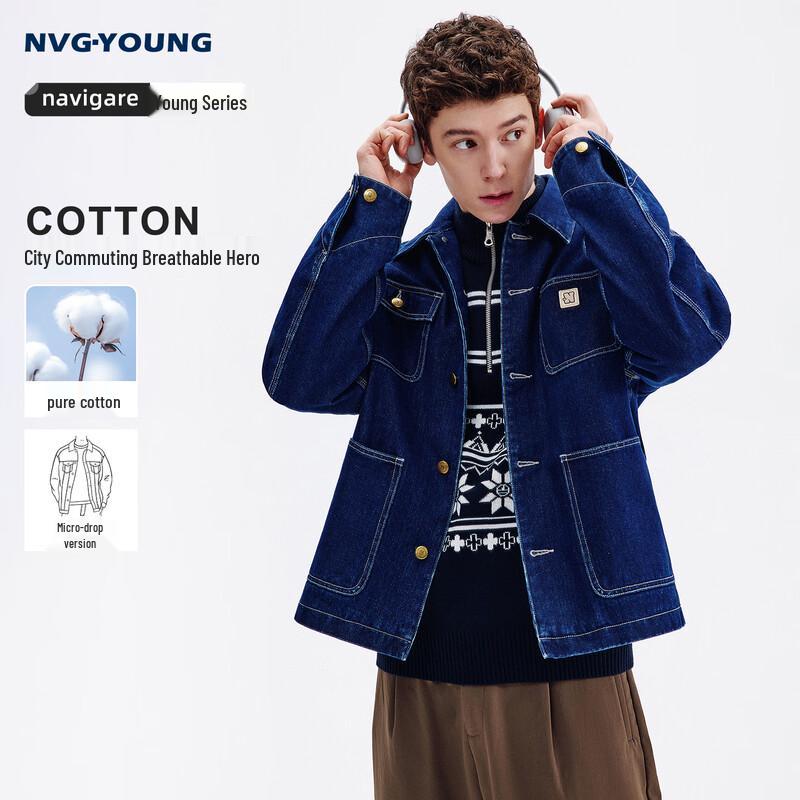 

NVG·YOUNG Men s Cotton Washed Denim Jacket 2XL