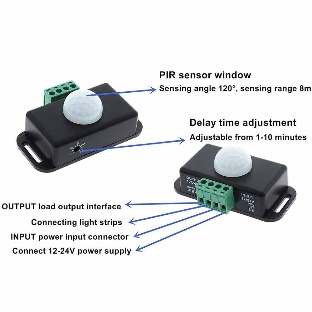 Adjustable PIR Motion Sensor Switch Automatic PIR Infrared Detector  Bedroom