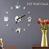 DIY Veggklokke Rammeløse Mute Wall Stickers 40 Diameter Modern Design Sticker for Living Room Home