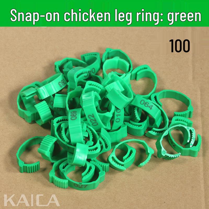 

Engraved Snap-On Poultry Leg Bands: Optional Colors for Chicken, Duck & Goose
