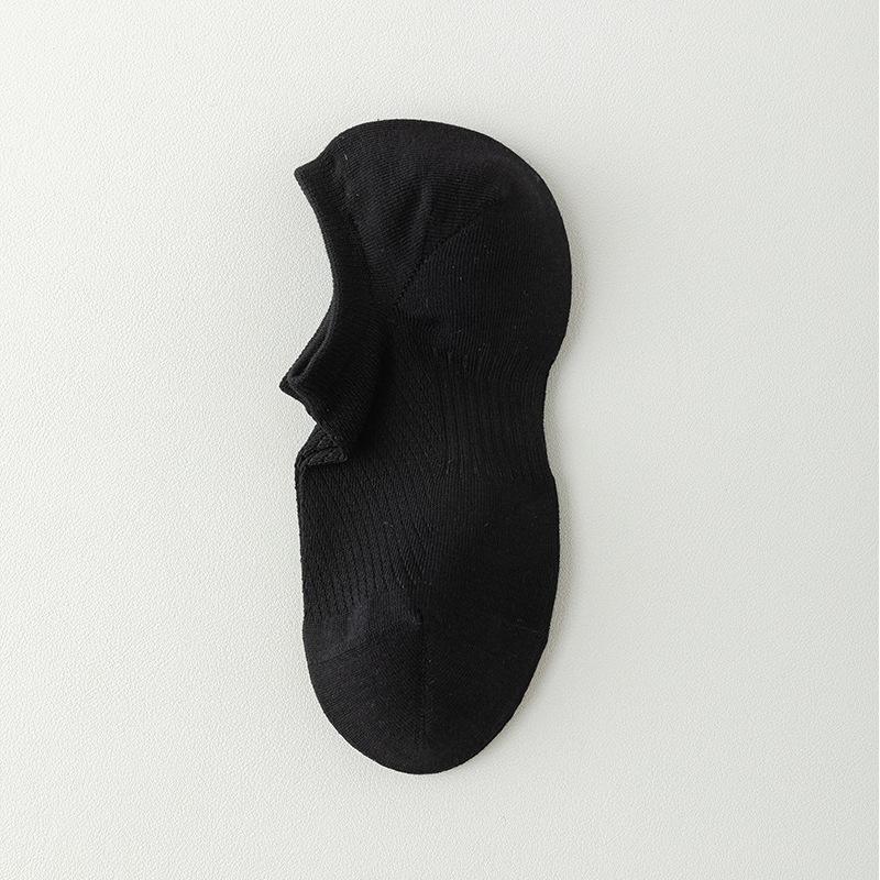 

Тонкие женские сетчатые дышащие и влагоотводящие однотонные короткие носки, студенческие спортивные носки, простые и повседневные бесшовные носки 1 pair чёрный