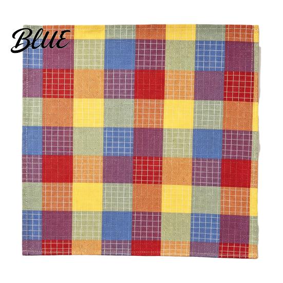 Foldable Napkins for Retro Washable Napkin Plaid Buffalo Check Banquet Colorful Cotton Linen Cloth Reusable