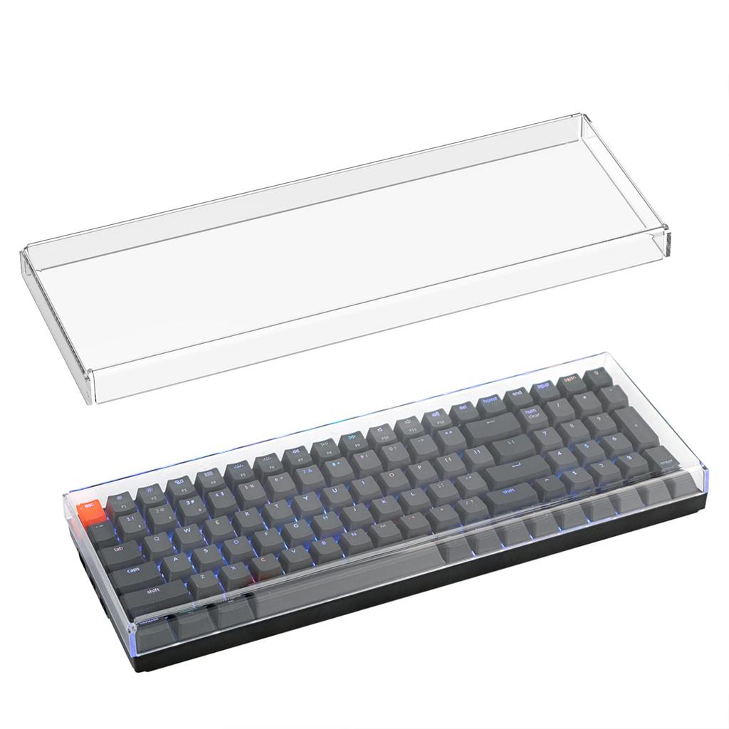 Geekria Keyboard Dust Cover, Clear Acrylic Keypad Cover for Keychron K4, RK Royal KLUDGE RK100, Nuphy Air96 V2, and LOFREE Flow Low-Profile
