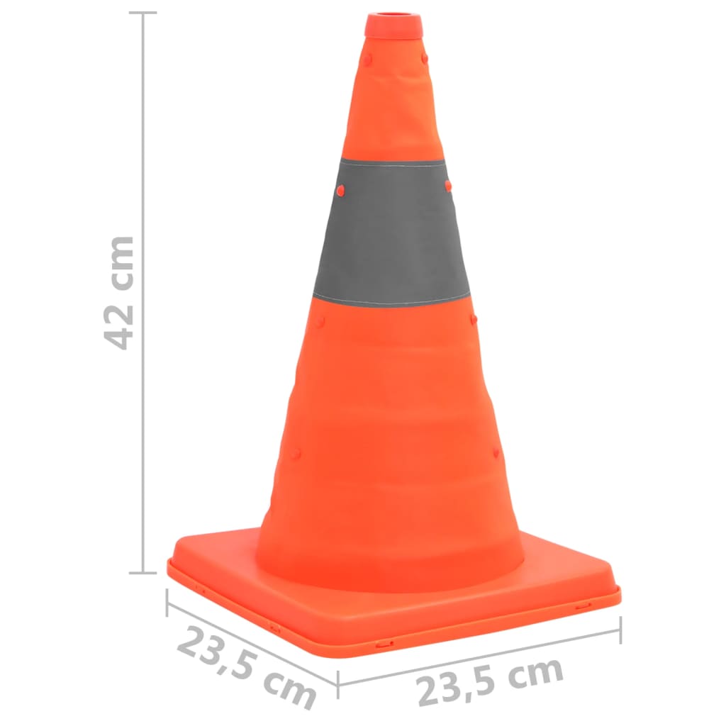 Collapsible Traffic Cones 10 Pcs 42 Cm