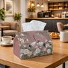 1pc Asian Crane Peony Tissue Box - Traditional Pink Pastel Napkin Storage Box, Suitable for Rolls/Facial Tissues/Single Sheets, Multi-Functional Stora