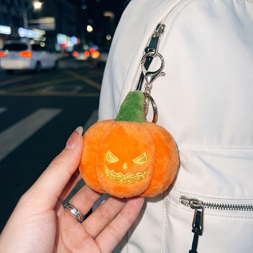 Host Pumpkin Plush Keychain Hanging Plush Doll Keychain Creative Backpack Charm Women