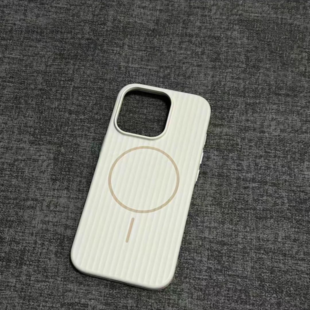 

Applicable To IPhone17PROMAX Excimer Corrugated Skin Feeling Thin Circle Magnetic Suction Phone Case Apple 16 High End Sense 15 iPhone 17