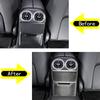 Soft Carbon Fiber Car Rear Air Outlet Storage Box Panel Trim Sticker For Mercedes Benz C-Class W206 2022-2024 Car Accessories