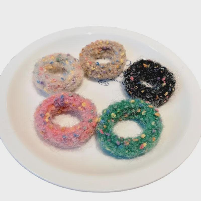 Korean Coffee Tone Smiley Hair Tie - Autumn/Winter Collection