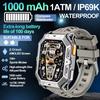 2025 New 1000mAh Battery Outdoor Smart Watch 2.13-Inch HD Screen Heart Rate Blood Pressure Waterproof Compass Sport Mode Smartwatch