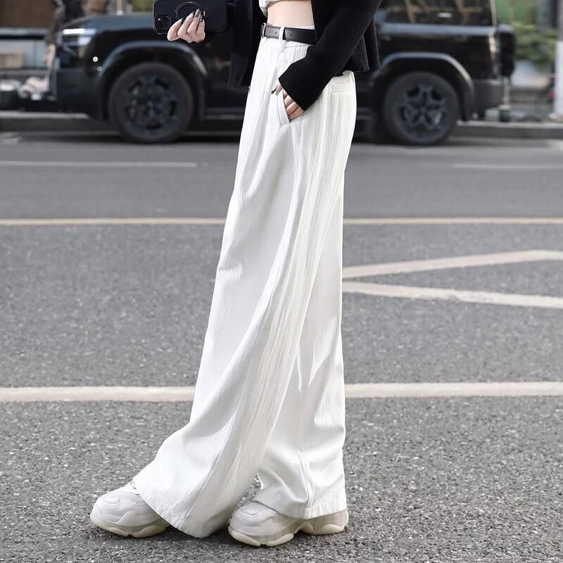 Sibaishe Women's High-Waist Loose Wide-Leg Casual Pants