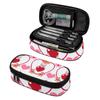 Pen Case High Capacity Easy Open Zipper Strong Polyester Fabric with Main Compartment Mesh Pocket and Pen Slots for Everyday Study