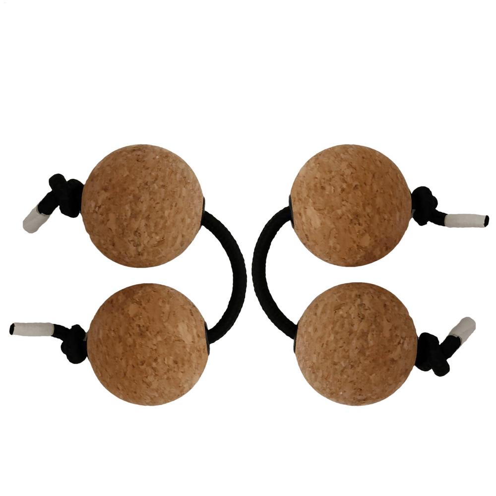 2 Pairs Asalato Shakers Kashaka Rhythmic Balls African Rhythmic Ball Shakers Single Hand Percussion Instruments Rhythmic Ball