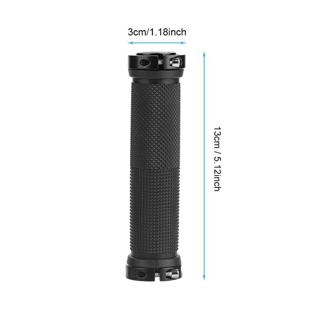 1 Pair Cycling Handle Bar End Bike Lock on Handlebar Grips Accessory (Black)