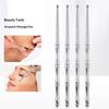 1/3 Peça Ferramenta de Massagem Facial e Auricular de Cabeça Dupla para Acupuntura Caneta de Acupressão de Aço Sonda de Pontos de Acupuntura para Orelha e Corpo Para Alívio Muscular